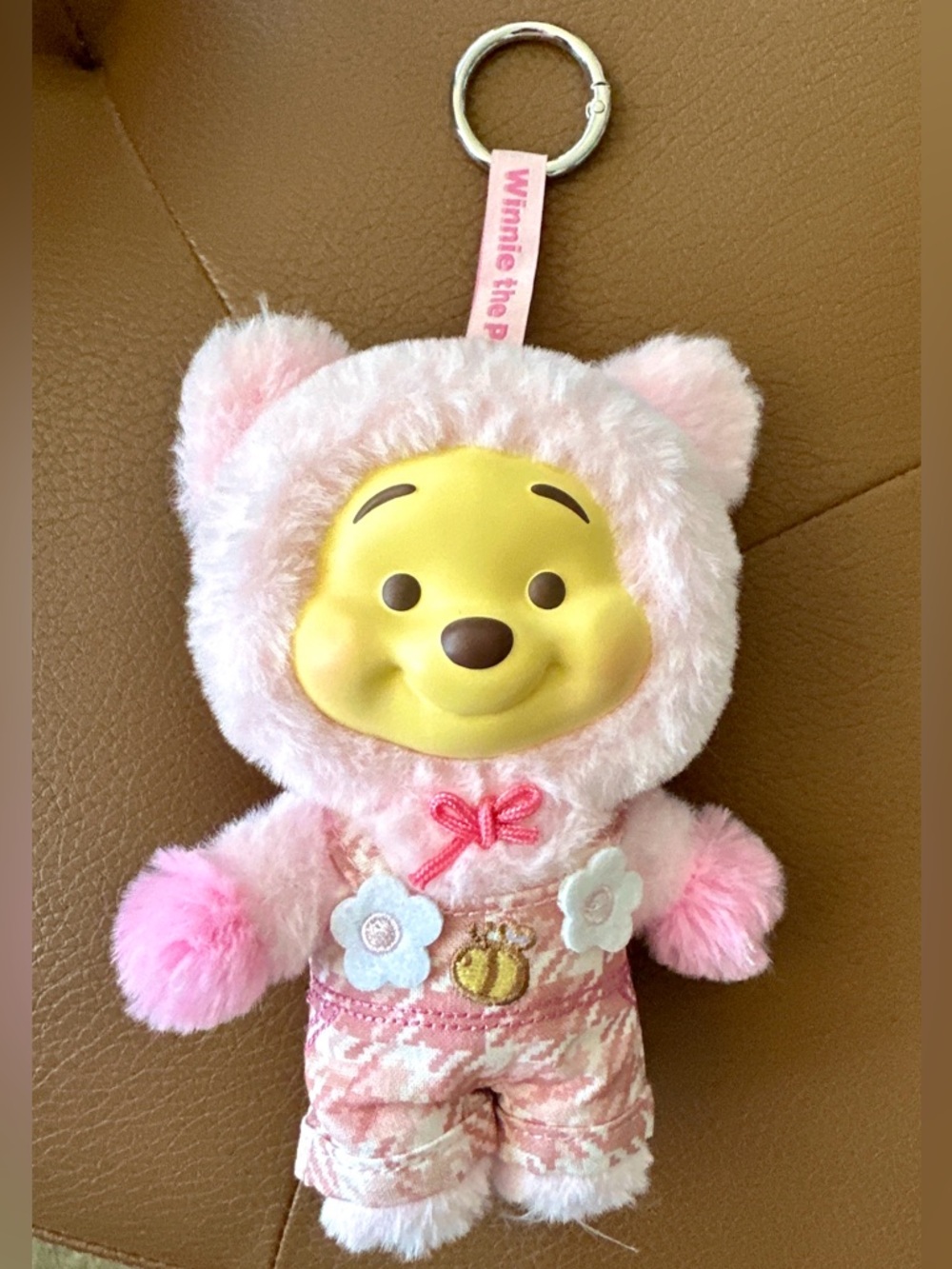 Disney Winnie the Pooh Pink Plush Keychain Bag Charm